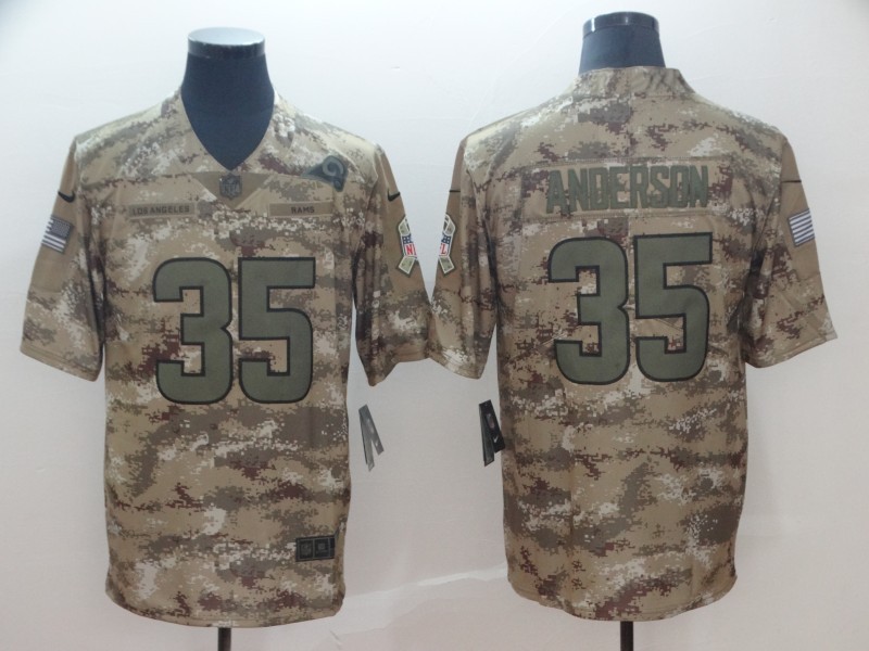 Men's Los Angeles Rams C.J. Anderson #35 Camouflage Jersey